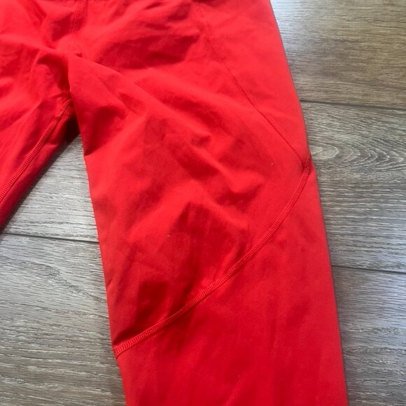 Sweaty Bettery Power Leggings 7/8 Length Red, Size L, 24" Inseam, Stretch - Picture 2 of 13